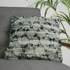 Hand-Woven Blue & Cream Boho Decorative Throw Pillow - 17.5" x 17"